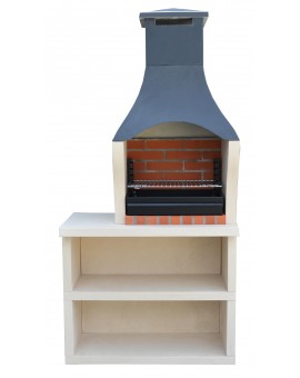 FIRENZE CHARCOAL BARBECUE WITH SIDE TABLE
